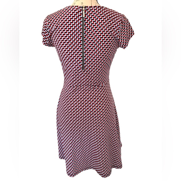 Michael Kors Escher Cap Sleeve Jersey Dress Shore Blue Size S - Picture 4 of 7